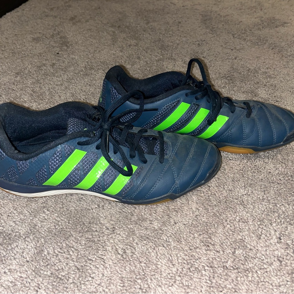Adidas Blue and Green indoor /turf Soccer Shoes